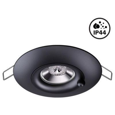 Novotech 370792 SPOT NT21 247 черный Светильник встраиваемый влагозащищенный IP44 GU10 50W 220V WATER