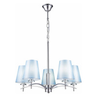 Evoluce SLE105613-05 Светильник подвесной Хром/Светло-голубой E14 5*40W