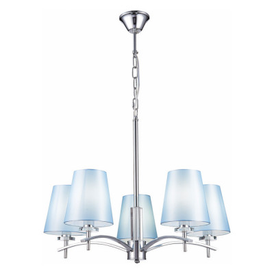 Evoluce SLE105613-05 Светильник подвесной Хром/Светло-голубой E14 5*40W