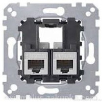 Мех-зм комп. розетки 2xRJ45 кат.5е FTP