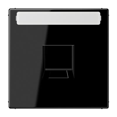 Плата (фиксация защёлкиванием) для одного модуля с полем для надписи; термопласт; черный, LS1969-1NAWESW