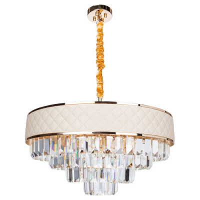 Arte Lamp ANNABELLE, Люстра, цвет арматуры - ЗОЛОТО, цвет плафона/декора - БЕЖЕВЫЙ, 8х60W E14, A1008LM-8GO