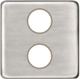 FD04316NS-A Fede Fede Плата монтажная для мех-змов TV/SAT  с 2-мя разъемами, Nickel Satin/беж.