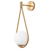 Arte Lamp MATISSE, Бра, цвет арматуры - АНТИЧНАЯ БРОНЗА, цвет плафона/декора - БЕЛЫЙ, 1х40W E14, A7765AP-1AB