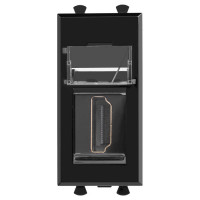 4402251 - ДКС HDMI розетка модульная, тип А-А, "Avanti", "Черный квадрат", 1 модуль