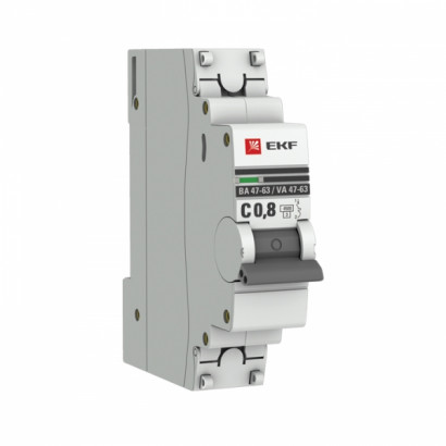 EKF PROxima ВА 47-63 Автоматический выключатель (С) 1P 0,8А 4,5kA