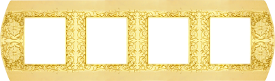 FD01424OB Fede San Remo Рамка 4-ная, Bright Gold