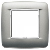 Vimar Накладка с закруглениями для 2 модулей серебро матовое, 20672.C13