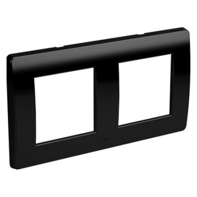 ДКС Рамка на 2+2 модуля (двухместная), черная, 75012B