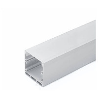 Профиль алюминиевый "Линии света" накладной, серебро, CAB256 с матовым экраном, 2 заглушками, 4 крепежами в комплекте, Feron 10367 Профиль алюминиевый "Линии света" накладной, серебро, CAB256 с матовым экраном, 2 заглушками, 4 крепежами в комплекте, Feron 10367