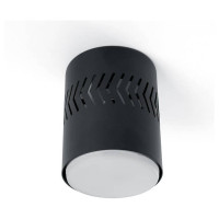Светильник потолочный 12W, 230V, GX53 и подсветка 1W, 4000K, черный HL352, Feron 41458