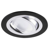 Светильник потолочный встраиваемый, MR16 G5.3, черный-хром DL2811, Feron 32644