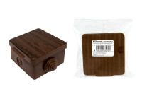 Распаячная коробка ОП 65х65х50мм, крышка, бук, IP54, 4вх. инд. штрихкод TDM Electric, SQ1401-0611