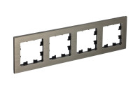 ATN312204 - ATLASDESIGN NATURE 4-постовая РАМКА, МЕТАЛЛ ЛАТУНЬ, Systeme Electric