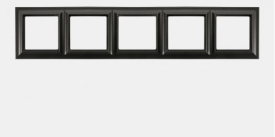 Рамка 5-постов; Eco Profi  Standart; термопласт; антрацит, EPS485AN