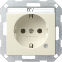 045201 Gira Розетка с з/к и контрольной лампой и полем для надписи