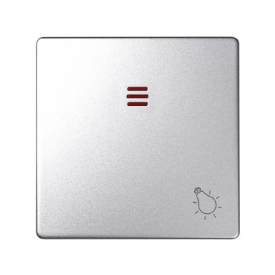 Simon S82Detail Клавиша 1-ная с пиктограммой "лампа" для 75160-39, алюминий, 82016-93