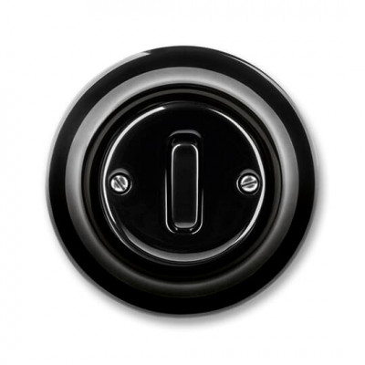 3559K-C06345 N - Переключатель одноклавишный ABB Decento чёрный фарфор - 2CHK590634C4301