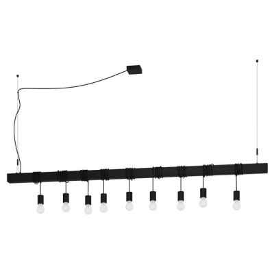 39939 Подвесной потолочный светильник (люстра) TOWNSHEND-B, 9x40W, E27, L2000, B95, H2000, сталь, че