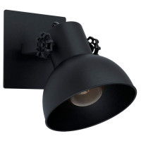 43431 Спот BARNSTAPLE 1, 1х40W (E27), L160, B160, дерево, сталь, черный/сталь, черный