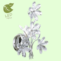 LUSSOLE PHOENIX Бра, цвет основания - хром, плафон - акрил (цвет - прозрачный), 1x6W E14, GRLSP-0186