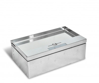 Металлический Люк в пол для розеток, на 4 модуля, Нержавеющая сталь