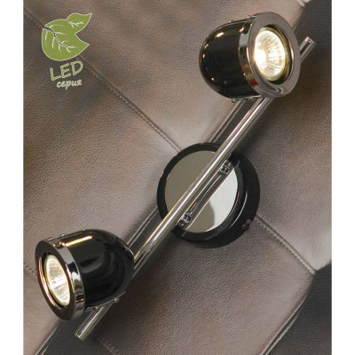 LUSSOLE TIVOLI Спот, цвет основания - черный, плафон - металл (цвет - черный), 2x5,5W GU10, GRLSN-3121-02