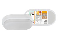 Светодиодный светильник LED ДПП 2801 12Вт 990 лм 4000К IP65 белый овал 200*100*46 мм Народный, SQ0329-0813