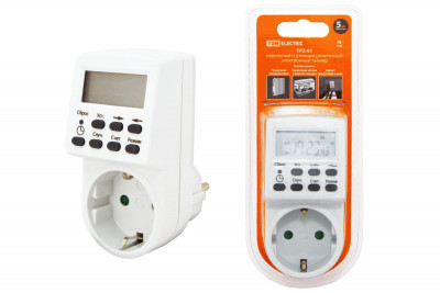 Таймер розеточный ТРЭ-01-1мин/7дн-20on/off-16А (недельный) TDM Electric, SQ1506-0002