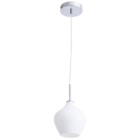 Arte Lamp BICCHIERE, Подвес, цвет арматуры - ХРОМ, цвет плафона/декора - БЕЛЫЙ, 1х40W E14, A4283SP-1CC