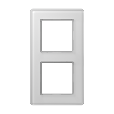 Рамка на 2 поста, стекло белый, Jung