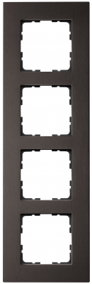 81004AZ Рамка 4-х постовая гор./верт., алюминий кориченый, Wedder