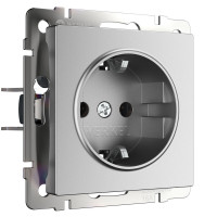 Werkel W1171065/ Розетка с заземлением (серебряный матовый), a063612