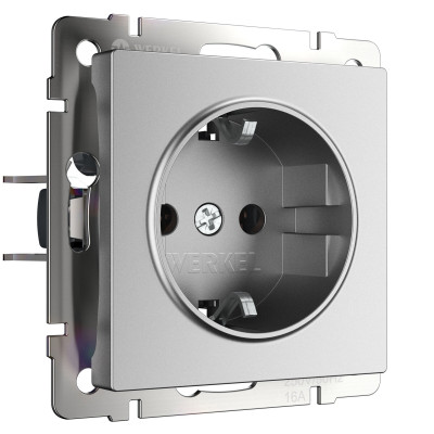 Werkel W1171065/ Розетка с заземлением (серебряный матовый), a063612