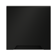 Накладка для розетки с заземлением, защитными шторками и крышкой, S70 (черный матовый), VLS000808