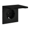 Накладка для розетки с заземлением, защитными шторками и крышкой, S70 (черный матовый), VLS000808