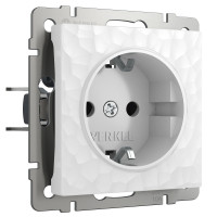 Werkel W1271001/ Розетка с заземлением (hammer белый), a052018 Werkel W1271001/ Розетка с заземлением (hammer белый), a052018