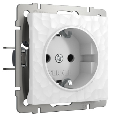 Werkel W1271001/ Розетка с заземлением (hammer белый), a052018