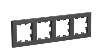 ATN001404 - ATLASDESIGN 4-постовая РАМКА, универсальная, БАЗАЛЬТ, Systeme Electric