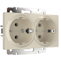Werkel W1172003/ Розетка двойная с заземлением (слоновая кость), a051465