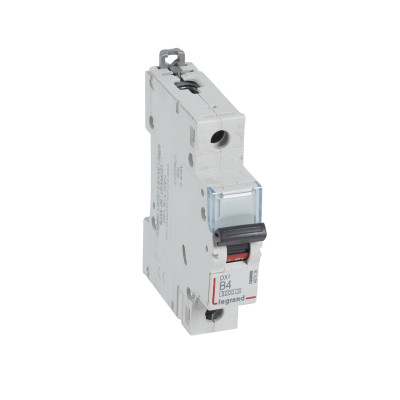 Legrand Автоматический выключатель DX? 6000 - 10 кА - тип характеристики B - 1П - 230/400 В~ - 4 А - 1 модуль, 407428
