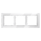 Рамка стеклянная VOLTUM S70 на 3 поста, (белый, стекло), VLS110301