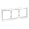 Рамка стеклянная VOLTUM S70 на 3 поста, (белый, стекло), VLS110301