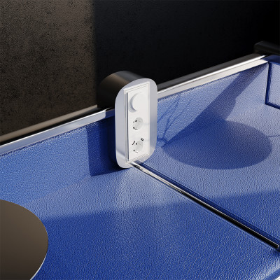 Рамка стеклянная VOLTUM S70 на 3 поста, (белый, стекло), VLS110301