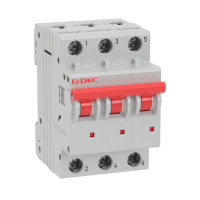 ДКС Авт. выкл. модульный YON MD63 3P 13А D 10kA (упак. 4шт), MD63-3D13-10