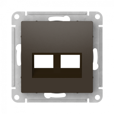 ATN000690 - ATLASDESIGN НАКЛАДКА двойная для информационных функций типа Keystone, МОККО, Systeme Electric