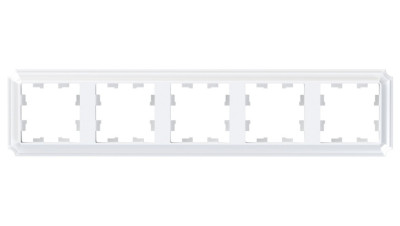 ATN100105 - ATLASDESIGN ANTIQUE 5-постовая РАМКА, универсальная, БЕЛЫЙ, Systeme Electric