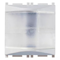 Vimar Индикатор на 2 модуля призматический с белым диффузором, серебро, 14387.B.SL