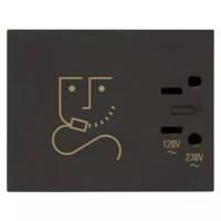 Vimar Розетка для электробритвы 230V черная, 30290.G