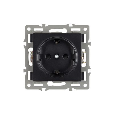 043731 - Механизм электрической розетки SCT-MEU1-PL-BK (250V, 16A) (Arlight, -)